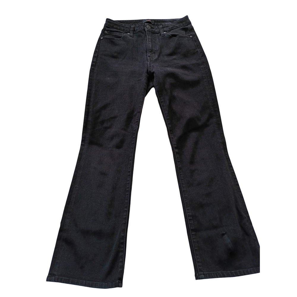 Quince Black High Rise Flare Leg Organic Cotton Blend Jeans Size 27 - Picture 2 of 9